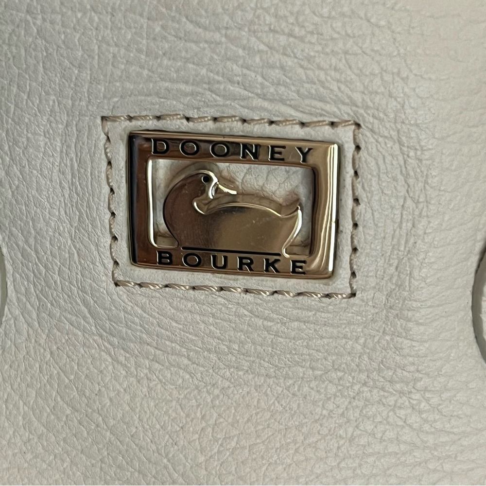 Dooney & Bourke White Pebble Leather Satchel Handbag Purse #6L968 w Tags $278 - Picture 3 of 9
